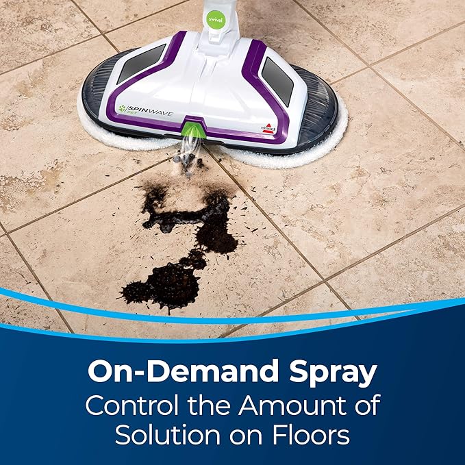 BISSELL® SpinWave Pet Hard Floor Corded Spin Mop Cleaner with Washable mop Pads for Sealed Hard Floors, 20399