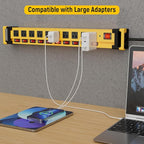 Power Strip 10 Outlet,3300J Surge Protector with Individual Switches,9FT Cord 14AWG/15AMP/1875W,Metal Heavy Duty Power Strip with Cord Manager,for Workshop,Garage,Shop,Home