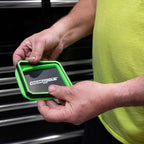 OEMTOOLS 26547 Magnetic Foldable Tray, 2 Pack, Collapsible Tool Organizer Tray Set, Silicone Magnetic Bowls For Holding Nuts And Bolts, Small Parts, DIY Gear, and Supplies, Blue And Green