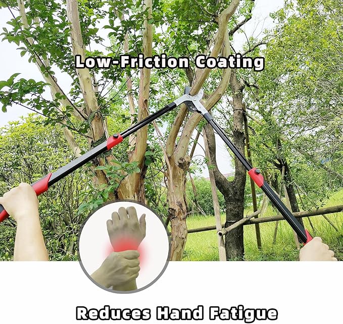 Loppers Branch Cutter Heavy Duty Tree Trimmer, Extendable 28-41" Tree Pruner with Compound Action, Tree Cutter with 2 Inch Clean Cut Capacity Chop Thick Branches Effortlessly