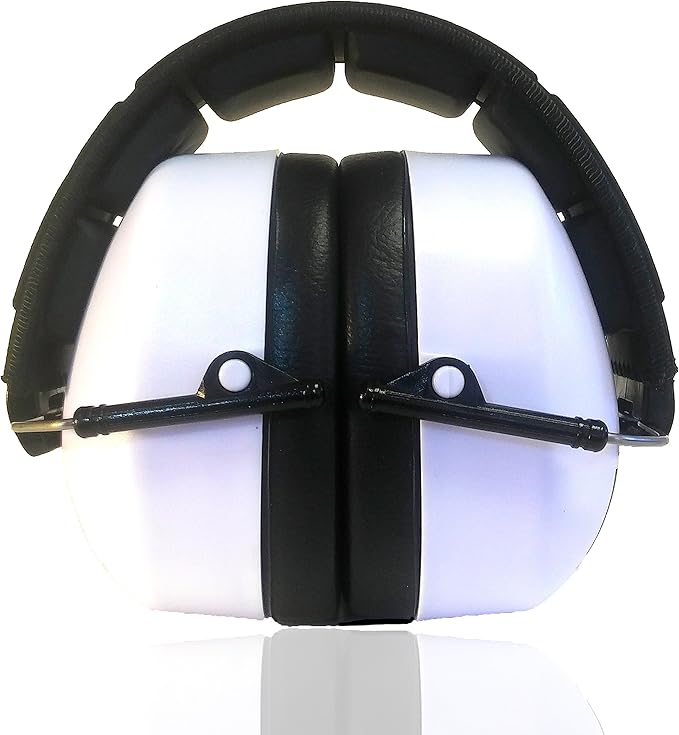 DECIBEL DEFENSE Professional Safety Ear Muffs 37dB NRR - The HIGHEST Rated & MOST COMFORTABLE Ear Protection For Shooting & Industrial Use - THE BEST HEARING PROTECTION GUARANTEED! (WHITE)