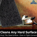 Heavy Duty XL Black Scouring Pad 5 Pack. 10 x 4.5in Large Multipurpose Nylon Scrubbing Sponges. Clean Bathrooms, Kitchens, Counters and Floors to Erase Grime and Make Surfaces Sparkle