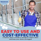 ALPHA BIO-DRAIN - Enzyme-Based Maintenance to Help Prevent Clogs and Reduce Odors from Pet Waste, Grease, Hair in Drains and Septic Systems - ½ Gallon by Alpha Tech Pet