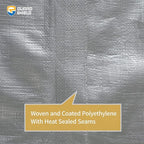 GUARD SHIELD Heavy Duty Tarp 12x12 Feet Silver/Black Multi Purpose Thick Waterproof Poly Tarp Cover 10mil