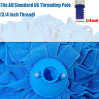Microfiber Cloth String Mop Head Refill, Loop End Screw On Mop Head Compatible with All Standard US Threading Pole (Acme 3/4 inch Thread) (6)