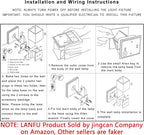 LANFU LED Aluminum Waterproof Outdoor Wall Sconce, 100-277V 3000K Outdoor Cube Square Wall Light Warm Light 2 LEDs Black 6W Outside Wall Lights for House Patio