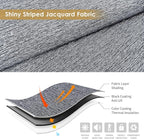 ALLBRIGHT 100% Blackout Roller Blinds Woven Shades with Striped Jacquard, Cordless Window Shades, UV Protection Fabric, Easy-Install for Indoor Home & Office, Dark Blue, 36" W x 72" H