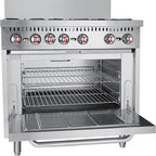 KoolMore KM-CR36-LP 36 in. 6 Burner Commercial Liquid Propane Range with Oven