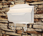 Special Lite Contemporary Horizontal Wall Mount Mailbox - White Aluminum Mailbox for Wall Mount - SHC-1002-WH