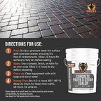 Paver Sealer - 8600 Wet Look (Medium Gloss) - 5 Gallon Covers up to 875-1250 sq ft (2 Coats)| Concrete Sealer Outdoor - Color Enhancing Acrylic Sealant for Stones, Patios, Pavers, Bricks & Driveways