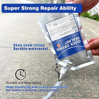 Concrete Crack Filler and Sealant, Quick Drying High Elasticity Cement Crack Filler, Waterproof Repair, Self-Leveling Concrete Slab Repair for Driveway, Patio (Gray, 17.64 OZ)