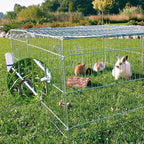 AAGUT 16 Inch 8 Pack Rebar Stakes 3/8" Heavy Duty J Hook Chain Link Fence Stakes with Chisel Point End Steel Ground Anchors for Tent and Outdoor Decorations, Black Coated