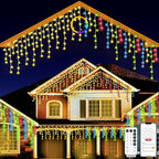 Christmas String Lights Outdoor - 131Ft/40M 1680 LED 8 Modes with Remote Control and App Waterproof Christmas Lights for Patio Yard Garden Wedding Party-Warm White to Multicolor