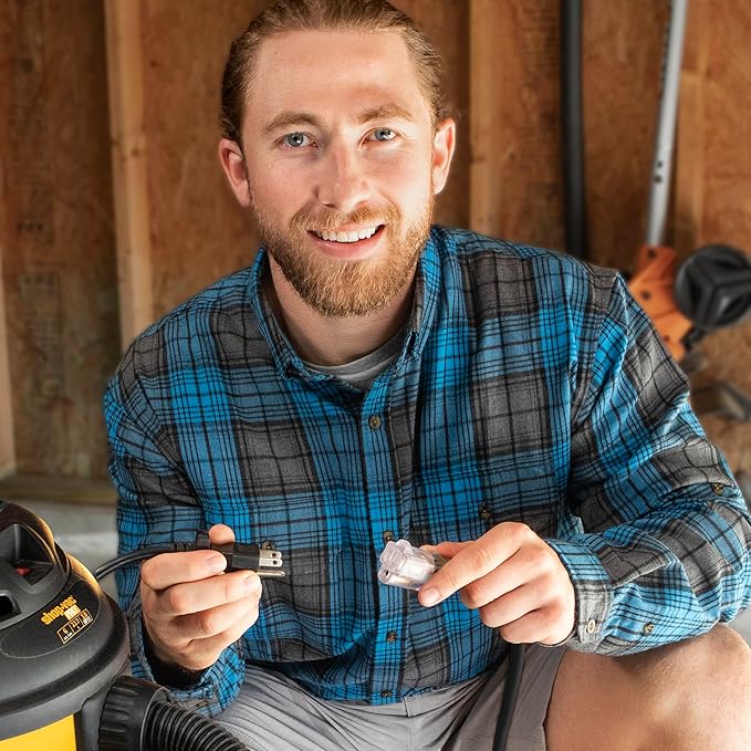 Outdoor Extension Cord Waterproof (6 ft) 12 Gauge Heavy Duty Extension Cord - Lighted Outdoor Extension Cords - Watts Wire - 6' Grounded - extensiones electricas