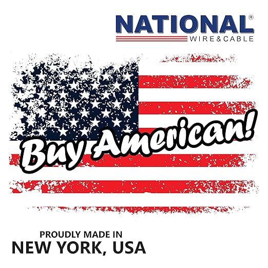 National Wire&Cable - 10/2 Tinned Copper Professional Wire (50 Feet) 10 AWG Gauge Stranded PVC Cord - 2 Conductor Electrical Wire - Made in USA - CL Rated/ETL Listed - Automotive, Low Voltage Cable