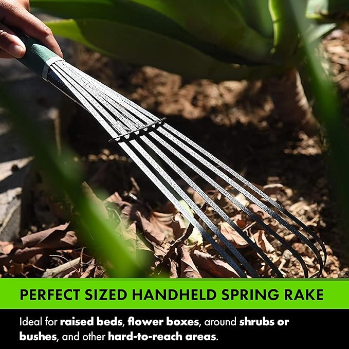 Yard Butler Terra Garden Hand Tools - Weeding Hand Tiller Tool for Efficient Gardening - Weed Remover Tool for Lawn & Garden Care - Durable Gardening Accessory, Whisk Rake