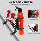 UTV Fire Extinguisher with Mount Kit- Quick Release Roll Bar Fire Extinguisher Bracket Holder for Any Vehicle with 1.75"-2" Roll Bar, Compatible with Polaris RZR/Can Am X3/Jeep Wrangler
