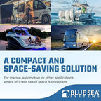 Blue Sea Systems 5026 ST Blade Fuse Block 12 Circuit with Ground and Cover, 100 Amps