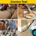 Shop-Vac 9064300 1.25 Inch Diameter Cleaning Kit, Includes Round Brush, Crevice Tool, and Gulper Nozzle, Black, Ideal for Upholstery, Blinds, and Car Interiors (1-Pack)