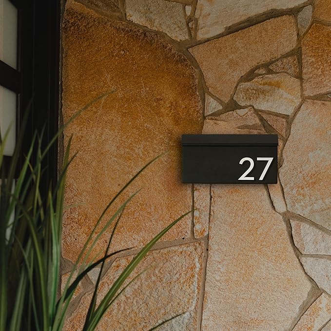 post & porch The OG Mailbox | Wall Mounted Mailbox | Black/Brown/White/Grey, 1 Size, Weatherproof Mail Box for Outside | Customizable (Black)