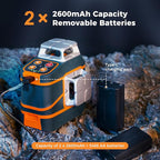 CIGMAN Laser Level CM-801 Laser Level Self Leveling 3x360°3D Green Cross Line for Decoration and Picture Hanging with Two Rechargeable Batteries, Remote Controller and Magnetic L-Shaped Bracket