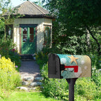 Summer Beach Mailbox Covers Magnetic Coastal Starfish Shells Mailbox Cover Standard Size 21 X 18 Inch Ocean Nautical Post Letter Box Wraps for Outdoor Garden Decoration