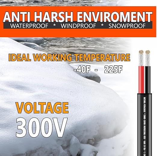 National Wire&Cable - 14/2 Tinned Copper Professional Wire (100 Feet) 14 AWG Gauge Stranded PVC Cord - 2 Conductor Electrical Wire - Made in USA - CL Rated/ETL Listed - Automotive, Low Voltage Cable