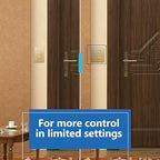 LIDER Matte Finish Lighted Double Switch with Screwless Wall Plate, Combination Frameless Decorator Switch with Locator Light, Ground Terminal Single Pole, 15A 120V, UL Listed, Gold, 2 Pack