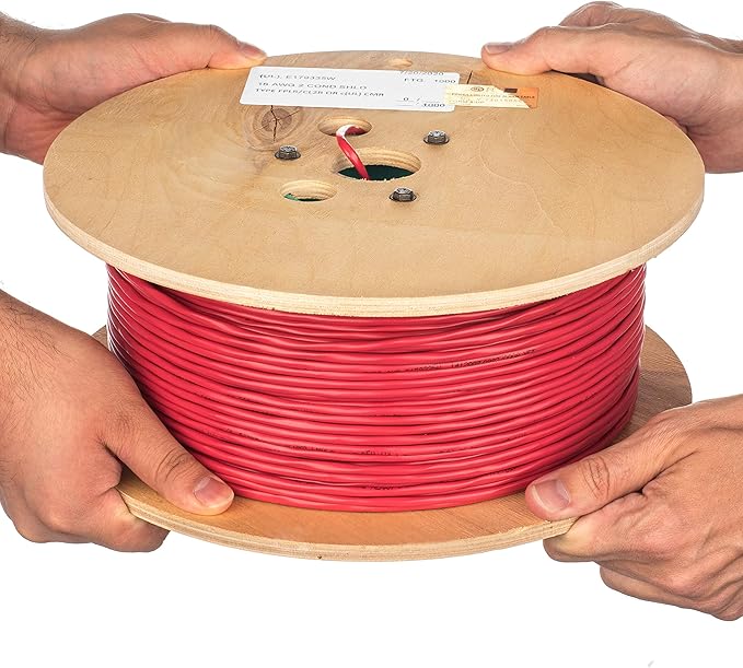 18 AWG 2/C Solid 100% Copper EWCS FPLR Riser Rated Shielded Fire Alarm Cable (UL) Certified - 500 Feet