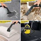 Wet-Dry Vacuum, 3-in-1 Portable Shop Vacuum Cleaner with 2 Peak HP Power Suction, Lightweight Wet Dry Vacuum with Blower & Wall Mount Design for Car, Pet Hair, Hard Floor (High)