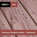 Deck Plus 1-5/8 Inch Epoxy Coated Exterior Wood and Fence Screws #8 x 1-5/8" Torx/Star Drive Included Coarse Thread, Outdoor Rust Resistant Decking Screw, Red, 75 Pieces | 42597