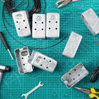 12 Pcs Electrical Box Junction Box Galvanized Steel Metal Electrical Boxes, 1/2'' and 3/4'' Knockouts, Drawn Construction, Silver (4 x 2 Inch,Rectangular)