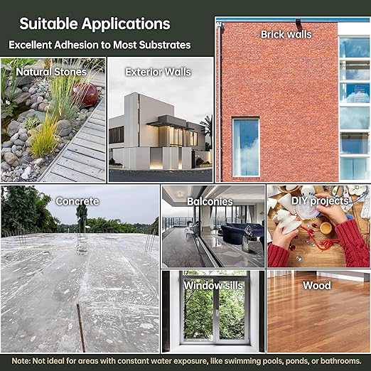 35 oz Transparent Waterproof Coating, Clear Liquid Sealant Invisible Waterproofing Adhesive Leak Repair Agent for Concrete, Wall, Wood, Brick, Water-Based Outdoor & Indoor Paint Sealer 1KG