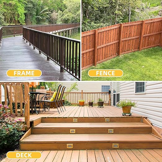 WELLOCKS Deck Screws, Wood Screws, Tan, Superior Rust Resistant, Epoxy Coated, Above 1000 Hour Salt Spray Coating T25 Torx Star Bit Included for Outdoor Wood Fence (1.2LBS Tan, #8×1-5/8")