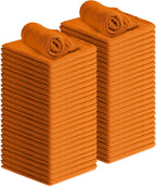 Avalon Towels Cotton Shop Rags – (Pack of 50) Size 12x14 Inches Cleaning Rags – Absorbent Shop Towels and Multipurpose Cleaning Towels for Automobiles, Industries, Garage and Homes (Orange)