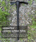 Garden Pick Cutter Mattock, 36" Heavy Duty Pick Axe with Forged Heat Treated Steel Blades Hoe for Weeding, Prying and Chopping, Digging Tool with Fiberglass Handle (5LB-with 36" Fiberglass Handle)