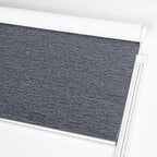 ALLBRIGHT 100% Blackout Roller Blinds Woven Shades with Striped Jacquard, Cordless Window Shades, UV Protection Fabric, Easy-Install for Indoor Home & Office, Dark Blue Old, 33" W x 72" H