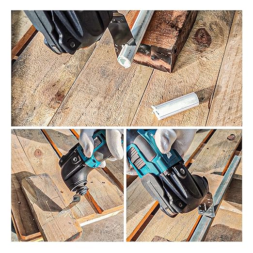 100pcs Oscillating Saw Blades Universal Wood Multitool Blades Quick Release Oscillating Tool Blades Kits Fit Porter Cable Black & Decker Rockwell Ridgid Ryobi Milwaukee Chicago Craftsman