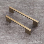 Alzassbg 10 Pack Champagne Bronze Cabinet Pulls, 7-1/2 Inch(192mm) Hole Centers Rectangle Cabinet Handles for Drawers and Cabinets AL3051TGP