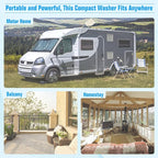 Superday Portable Washing Machine, 2 In 1 Mini Compact Twin Tub Washing Machine Laundry Compact Washer spinner Combo with 16lbs capacity, Portable Washer Dryer Combo for Home/Apartment/Dorms/RV(Grey)