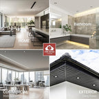 NUWATT 12 Pack 2 Hour 6" Fire Rated Recessed Lighting 6 Inch Wafer LED Lights, 5CCT 2700K/3000K/3500K/4000K/5000K, Wet & IC Rated, 15W, Dimmable 1200LM, 90CRI Black Recessed Light, No Cone Needed, ETL