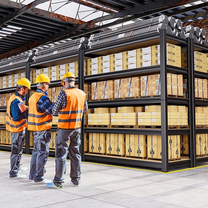 71"H Garage Shelving-5 Tier Garage Storage Shelves,Adjustable Heavy Duty Metal Shelving Unit and Storage Large Rack,Utility Steel Shelf For Warehouse Industrial Pantry Basement 71"x32"x14"-2Pack