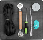 Windows Screen Replacement and Screen Door Repair Kit, 6Pcs Window Screen Fiberglass Mesh Kit - Window Screen & Screen Door Mesh & Screen Porch Repair Kit (Gray, 59" x 106")