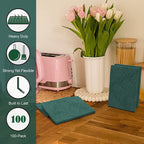 100 Pack Heavy Duty Scouring Pads 3x4 Inch – Green Scrubbing Pads, Non Scratch Bulk Scrub Pads for Kitchen, Dishes, Pots, Pans, Grill & Household Cleaning – Reusable Multipurpose Scrubber Pads