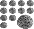 New Star Foodservice 54460 Extra Large (50 Grams) Stainless Steel Sponges Scrubbers, Set of 12