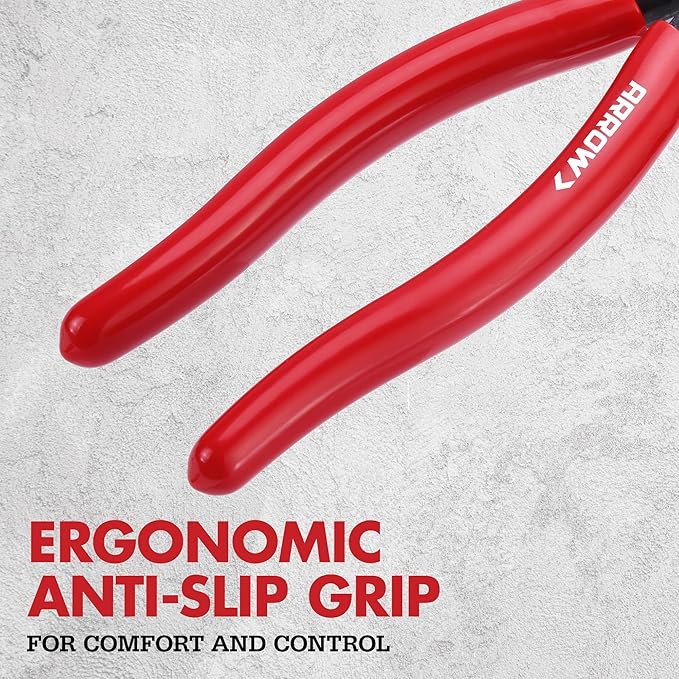 ARROW 7" Precision Wire Cutters - Spring Loaded Side Cutters, Ultra-Sharp Flush Cut Pliers, Diagonal Cutting Pliers with Non-Slip Handle for Jewelry Making, Crafts, Electronics, Zip Ties, DIY Models