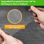 Ouskr Replacement Window Screens Kit, 48X118 Inch Durable Window Screen Mesh for Patio Porch Door Windows, DIY Adjustable Fiberglass Screen Repair Kit with Rolling Tool Hook Ruler Cutter Spline