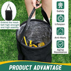 1 Pack Utility Canvas Tool Bucket 15 x 12 All Purpose Canvas Bucket Bag, Truck Tool Organizer with Plastic Bottom Metal Hook for Store Work Accessory, Load Capacity up to 150 Lbs (Black)