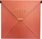 NACH Mailboxes for Outside Wall Mount, 10 x 10 x 4 inch Copper Mail Boxes for House Outside, Waterproof Mailboxes for Outside - Chicago Style Mail Box