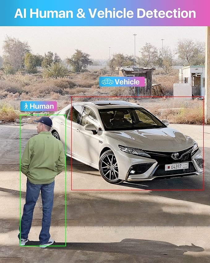 ZOSI 3K 5MP Lite H.265+ Home Security Camera System, 8 Channel Surveillance DVR with AI Human Vehicle Detection and 4 x 1080p Weatherproof CCTV Dome Camera Outdoor Indoor, 80ft Night Vision, 1TB HDD